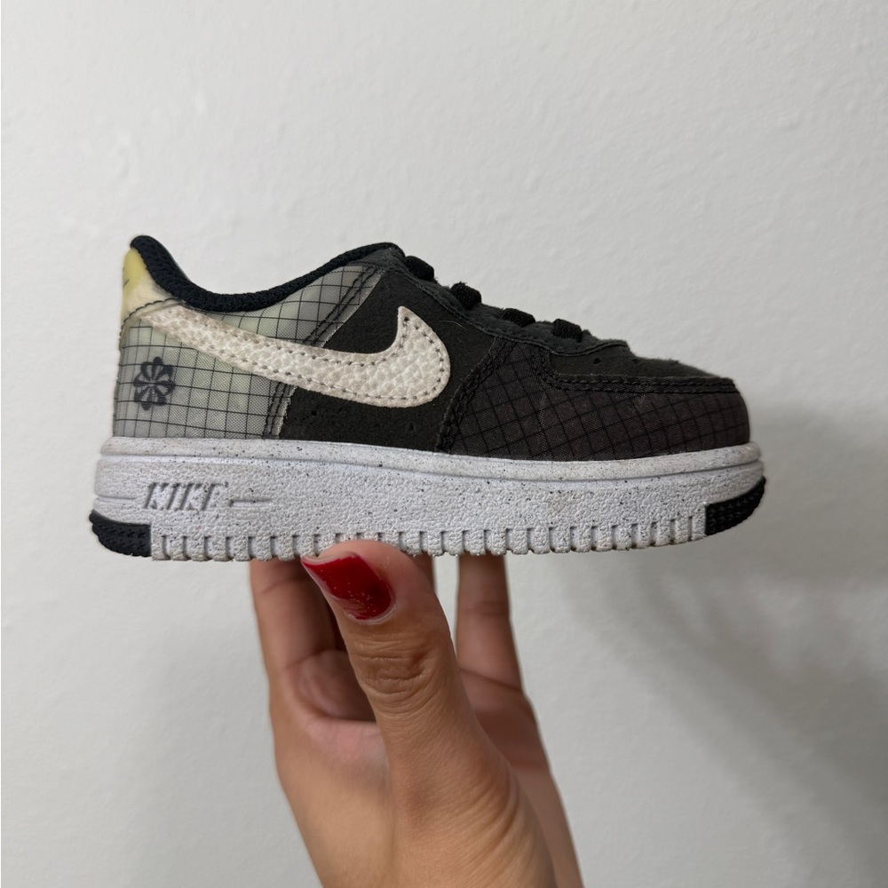 Nike Black and Cream Grid Sneakers